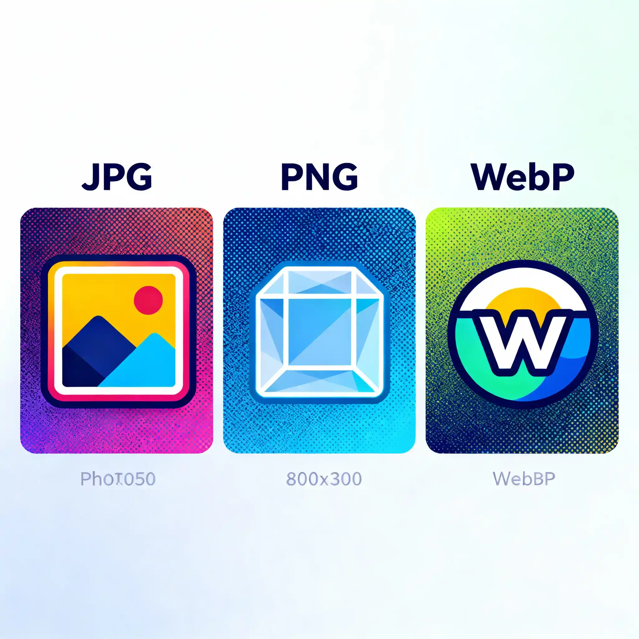 Comparison of JPG, PNG, and WebP formats